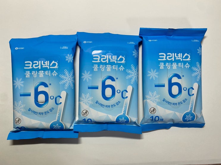  여름 필수품 샤워한 느낌 크리넥스 쿨링티슈