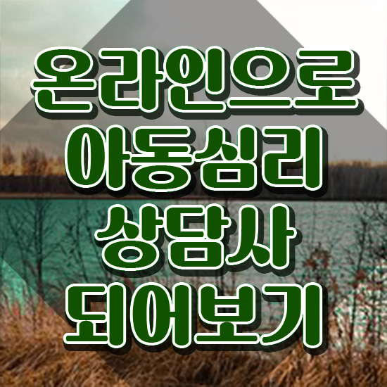  성인심리바우처 , 아동심리상담사 자격증 2주 만에 취득했던 후기 , 향후 전망