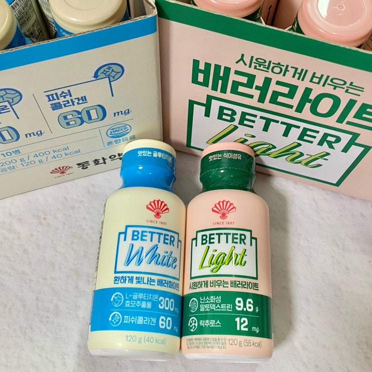  이너뷰티음료 동화약품 배러라이트 배러화이트