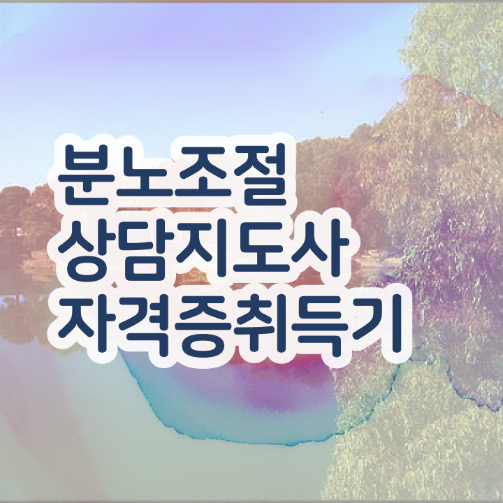  1급분노조절상담지도사아카데미 분노조절상담지도사 취득 노하우 및 활용 방법과 전망