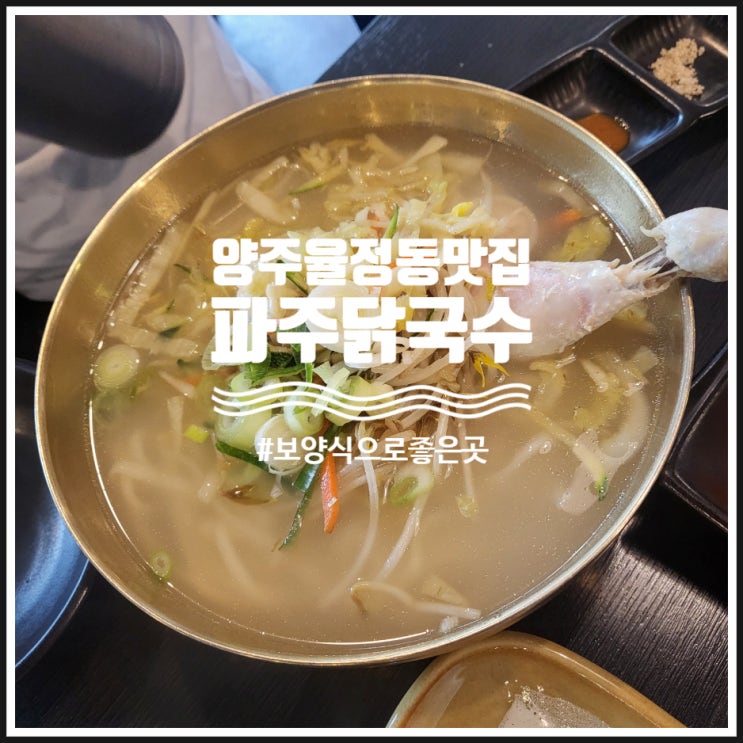  양주 율정동 맛집 보양식으로 좋은 파주닭국수