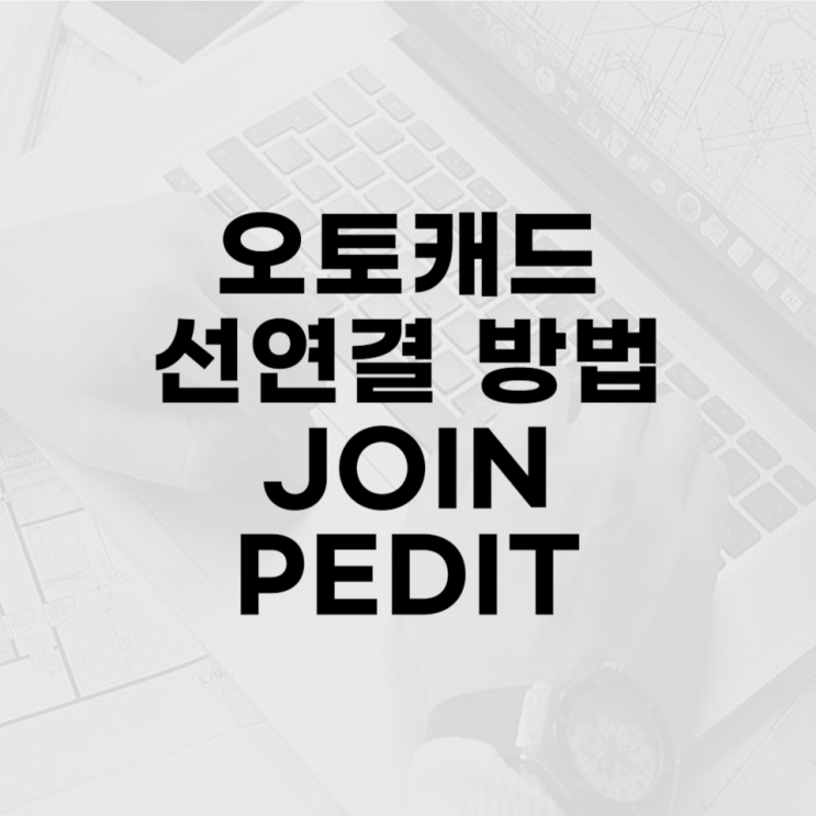  오토캐드 선연결 방법