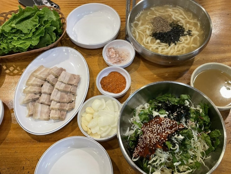  대전역 근처 김화칼국수 웨이팅 가격 수육 비빔국수 솔직 후기