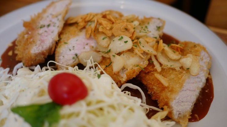  영등포구청역 맛집 양화돈까스에서 마늘돈까스, 돈까스파스타를
