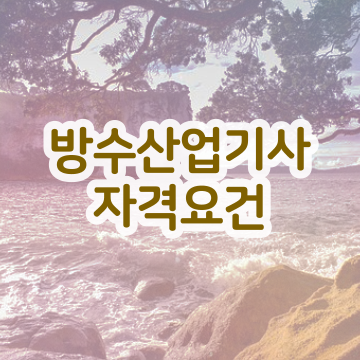  방수산업기사 필기공부 방수산업기사 시험응시자격 온라인으로 4개월 만에 성공한 후기