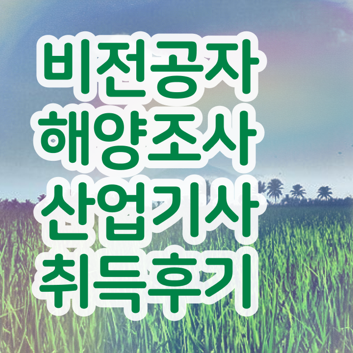  해양조사산업기사 자격요건 인강만 듣고 단기간에 준비한 후기