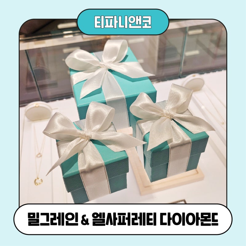 더현대서울) 티파니앤코 밀그레인 반지, 엘사퍼레티 다이아 목걸이