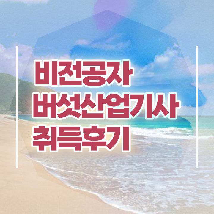  버섯산업기사 시험응시자격 독학으로 쉽고 빠르게 준비한 노하우