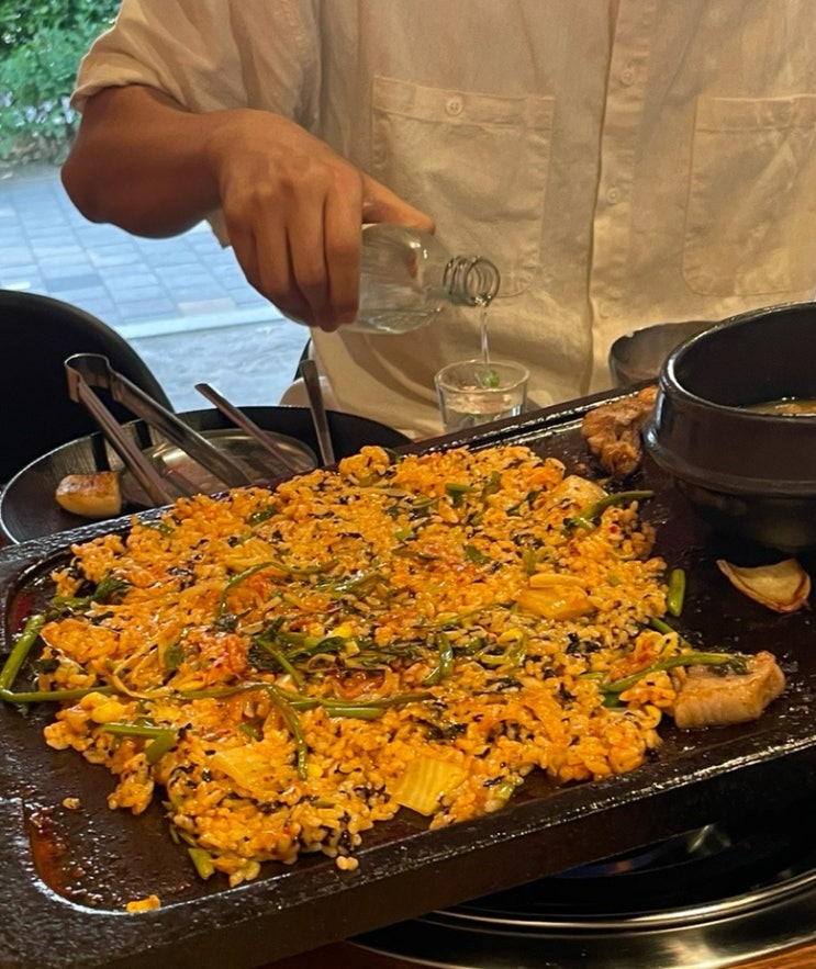  먹골역 맛집 l 중랑 장미축제 근처 맛집 먹골 돌판 삼겹살