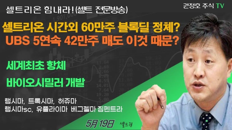 셀트리온 IMM블록딜 UBS 매도 정체?? 셀트리온 IMM블록딜 UBS 매도 정체??