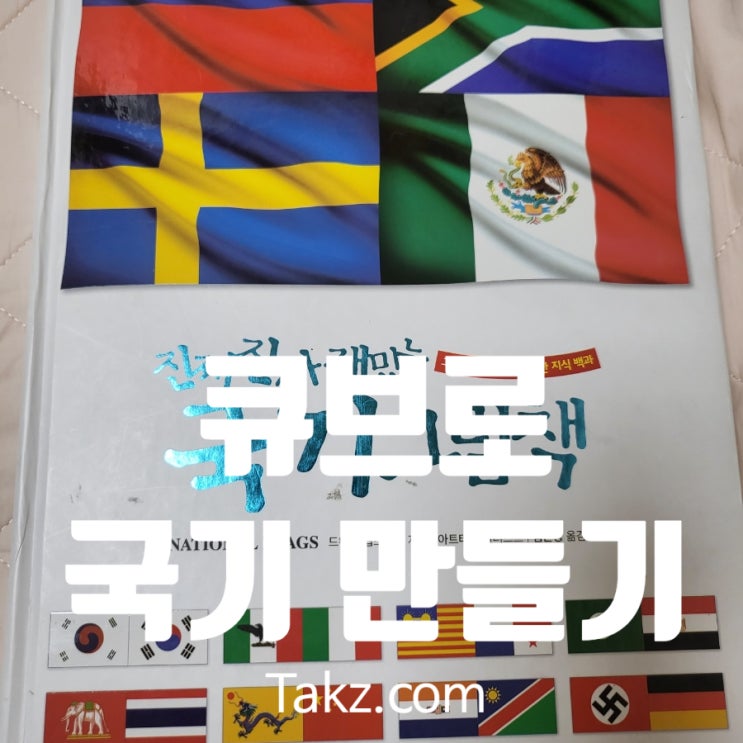  큐브로 국기 만들기 초등학생 도전 후기