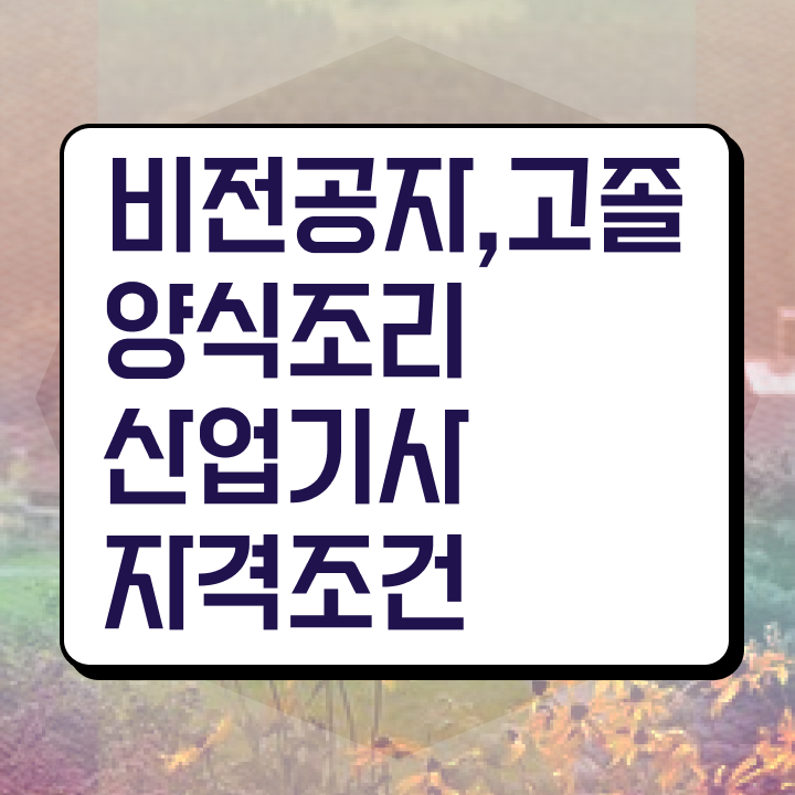  양식조리산업기사 응시자격 서류 양식조리산업기사 시험자격 독학으로 빠르게 완료한 노하우