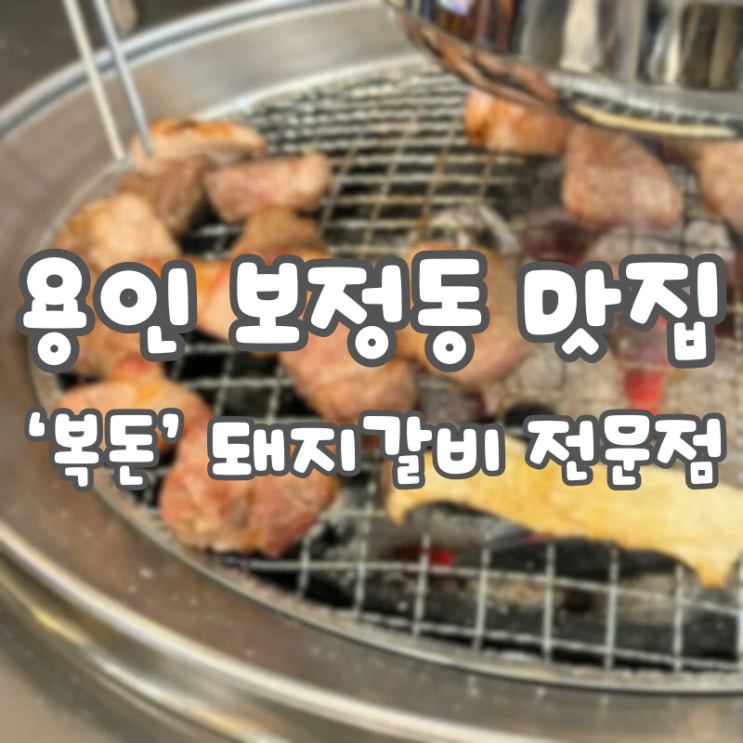  [용인 보정동 카페거리 맛집(무료주차 위치)+벚꽃 구경] “복돈” 돼지갈비 전문점:: 위치, 주차, 메뉴, 가격, 내돈내산 리뷰
