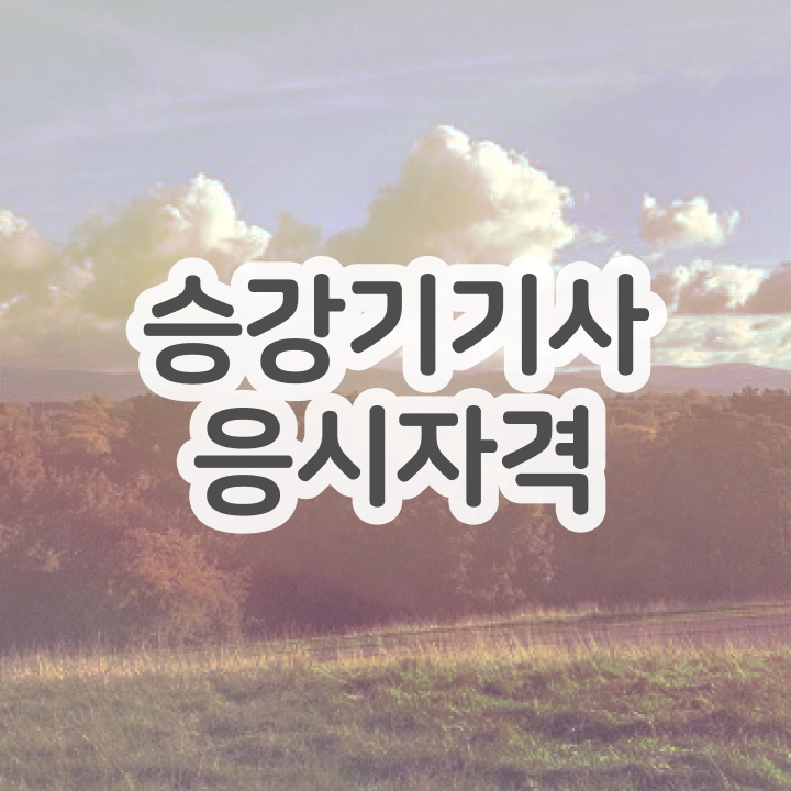  승강기기사 실기 승강기기사 응시자격 인강만 듣고 편하게 성공한 과정