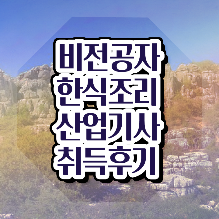 한식조리산업기사 시험 일정 한식조리산업기사 취득자격 집에서 온라인으로 편하게 준비한 팁