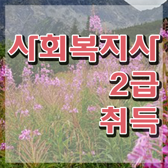  전주 사회복지취업정보 ? 사회복지사2급 대학진학없이 인강으로 수월하게