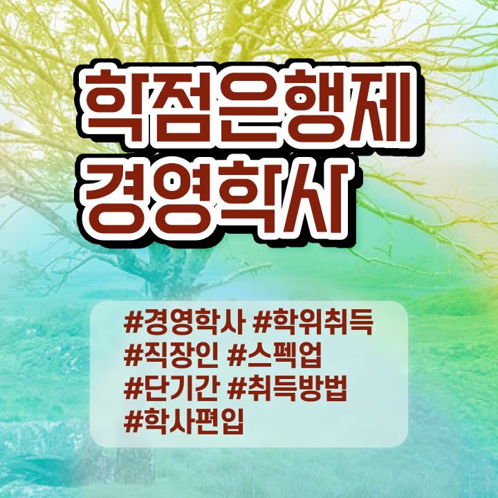  학점은행제 복수전공 기간 제가 알려드릴게요