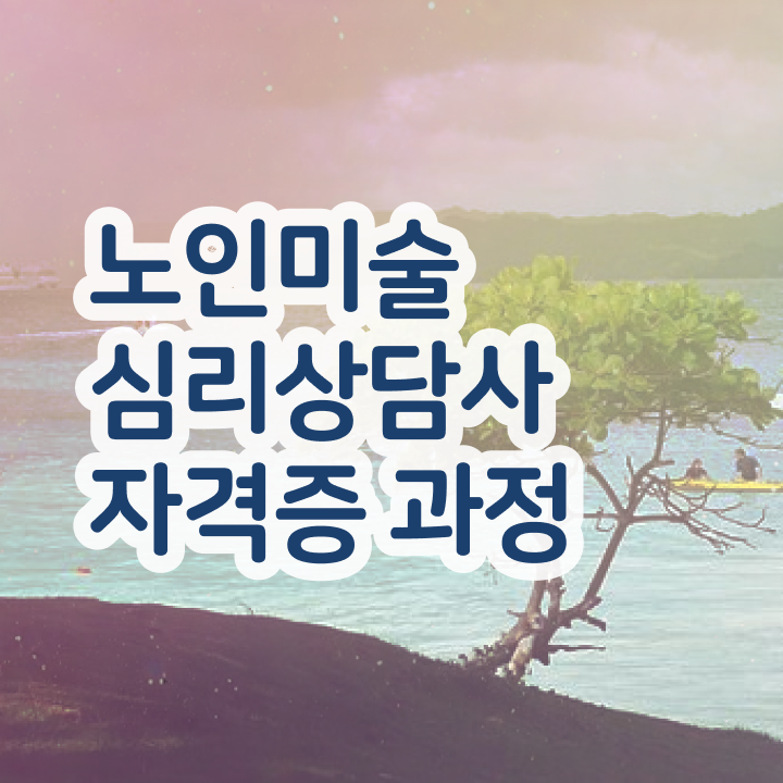  노인미술치료효과 , 노인미술심리상담사 자격증 온라인으로 취득 정보 최단기간 취득한 과정
