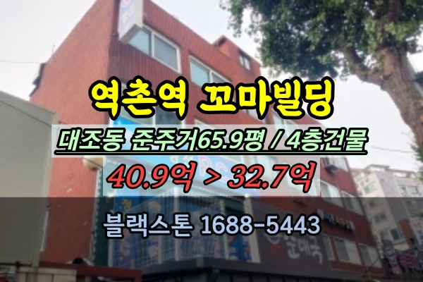  역촌역꼬마빌딩 경매 은평구 대조동 4층건물 30억대 매매