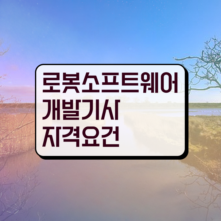  로봇소프트웨어개발기사 시험 조건 로봇소프트웨어개발기사 시험응시조건 인강으로 4달만에 완료한 팁