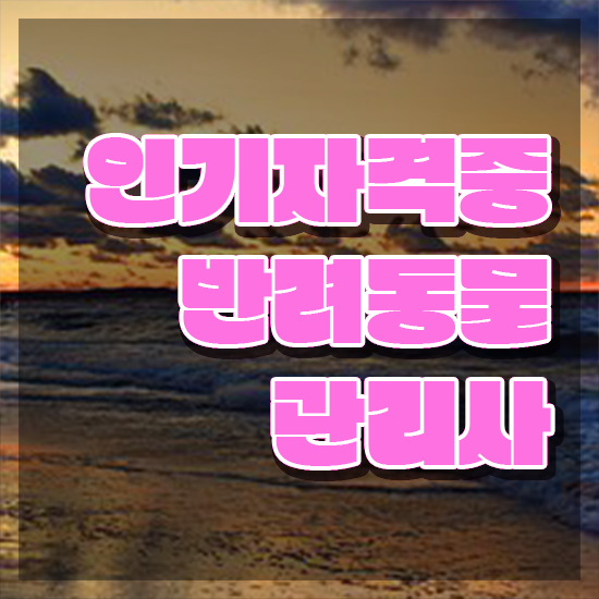  동물관련 직업 , 반려동물관리사 자격증 온라인으로 쉽게 취득한 정보 짚어드려요
