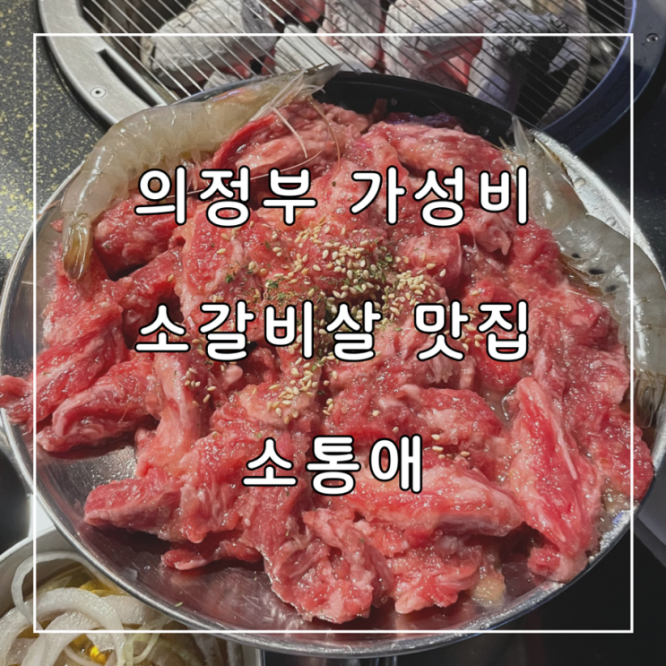  의정부 가성비 소갈비살 맛집 소통애