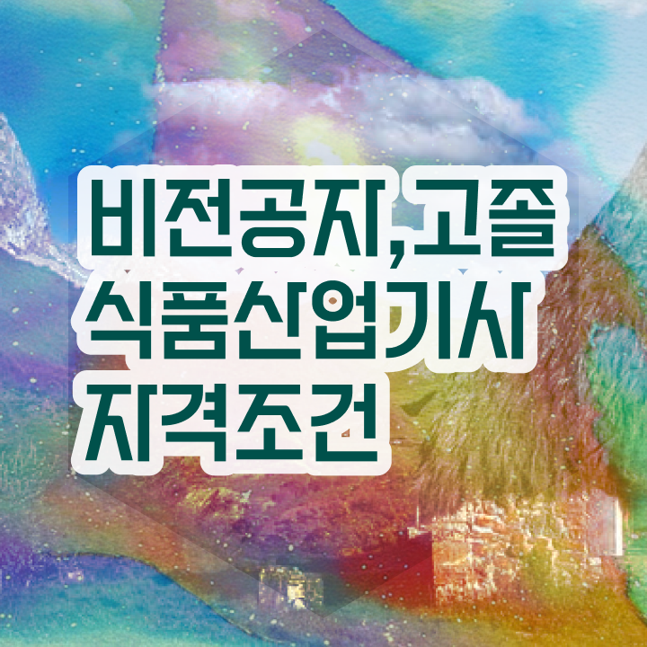  식품산업기사 시험 접수 식품산업기사 응시조건 독학으로 빠르게 완료한 과정