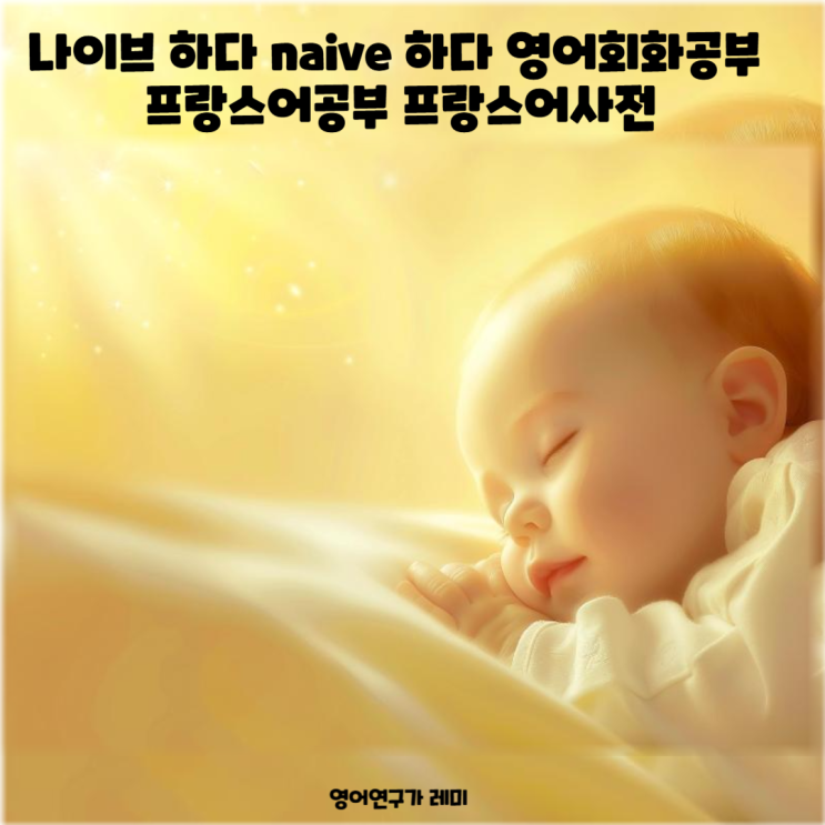 나이브 하다 naive 하다 영어회화공부 프랑스어공부 프랑스어사전 나이브 하다 naive 하다 영어회화공부 프랑스어공부 프랑스어사전