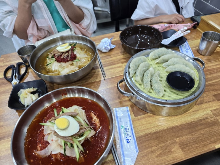  부산시청 인근 원조가야밀면에서의 특별한 경험: 밀면곱배기와 물비빔곱배기의 완벽한 조화