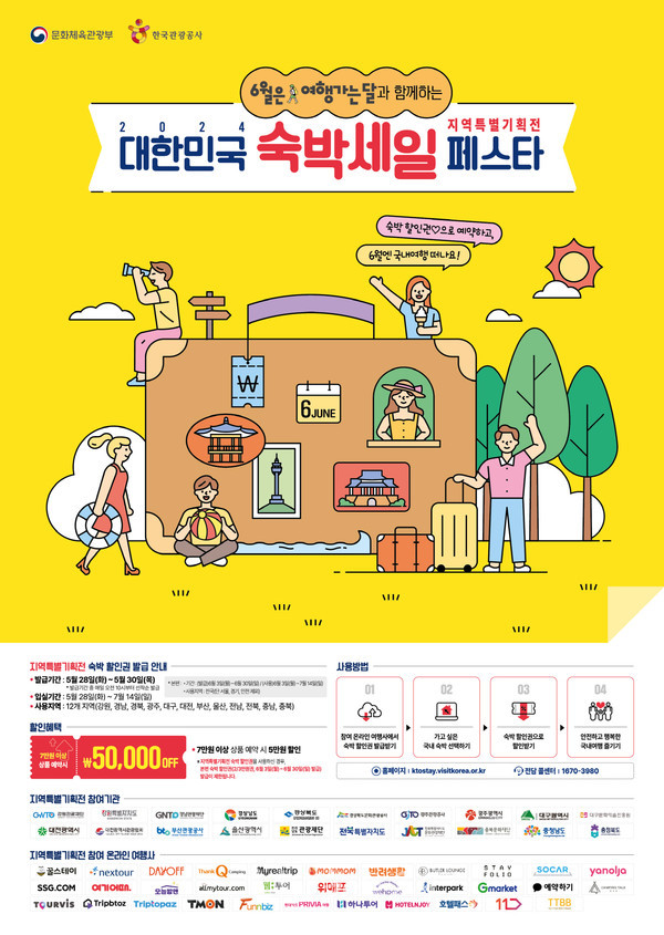  6월 여행가는 달 맞아 숙박쿠폰으로 광주여행 즐긴다, 광주 숙박세일 페스타 운영