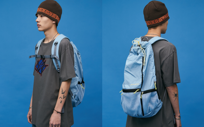 ◆YESEYESEE◆ YES Rushed Carapace Knapsack Sky Blue YS241WBA 예스아이씨 백팩 리뷰_Y.E.S Rushed Carapace Knapsack Sky Blue
