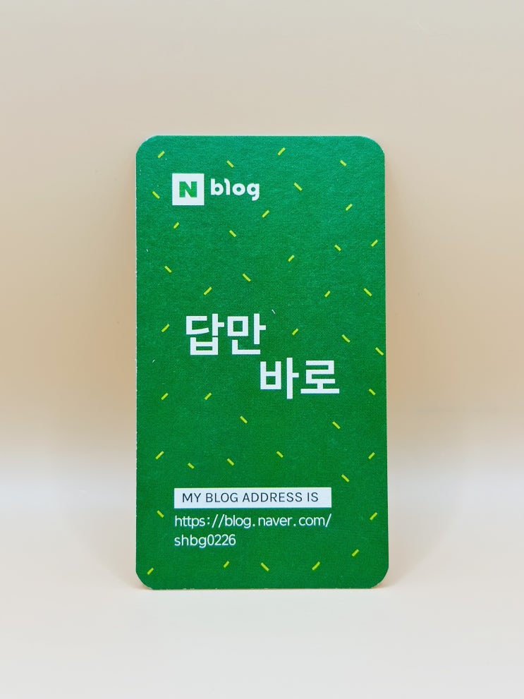  블로그 개인명함 제작 후기 (+맞춤명함)