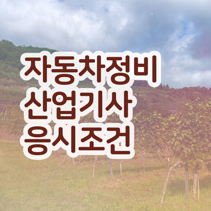  자동차정비산업기사 학원 자동차정비산업기사 응시조건 인강만 듣고 빠르게 준비한 전략