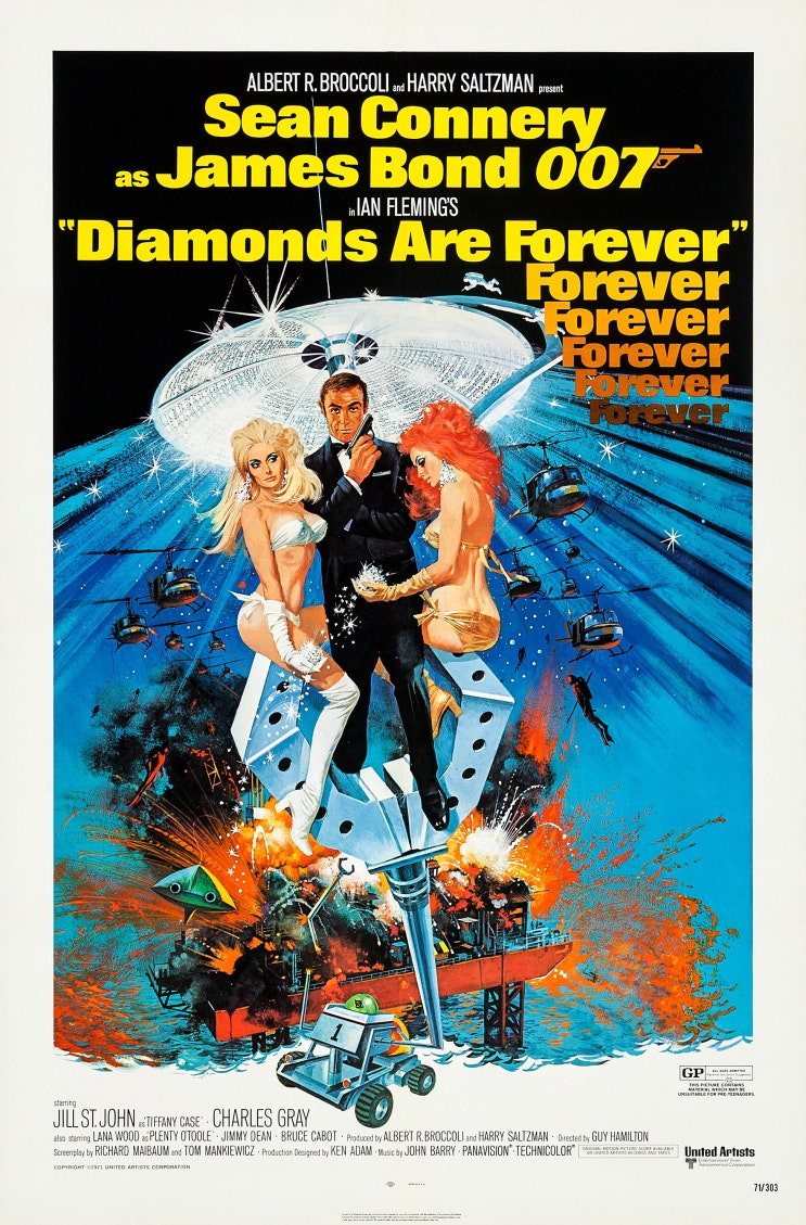  007 다이아몬드는 영원히(1971) - #7 1대 제임스 본드 숀 코너리의 아쉽지만 멋진 퇴장