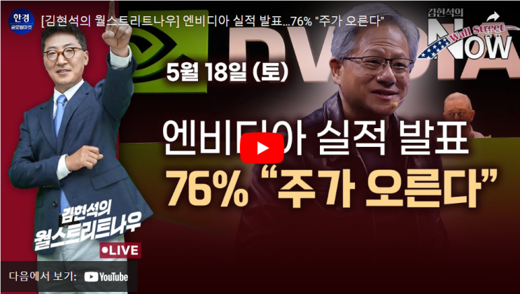  엔비디아 실적 발표 앞둔 시장과 낙관론이 팽배한 시장 분위기 (w. 김현석의 월스트리트나우)
