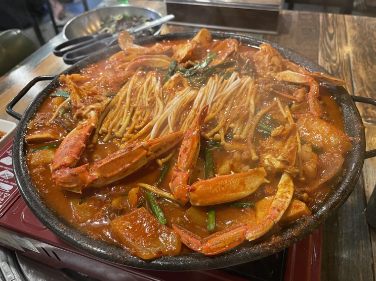  구미 신평 두꺼비 식당 모서리살 대창 불고기 전골 맛집!
