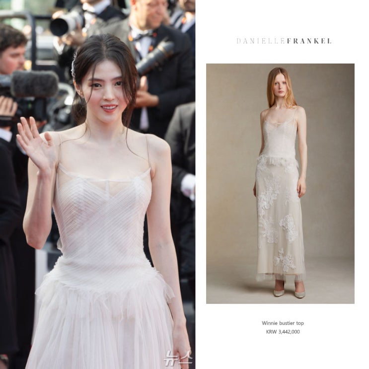 한소희 칸영화제 다니엘 프랑켈 드레스 뷔스티에 탑 패션 의상 스타일 정보 한소희 칸영화제 다니엘 프랑켈 드레스 뷔스티에 탑 패션 의상 스타일 정보