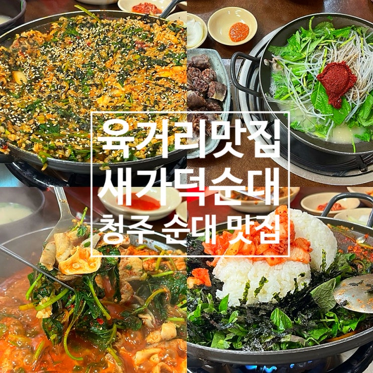  청주 새가덕순대 주차 육거리시장 맛집