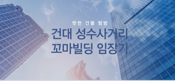  건대입구 성수사거리 꼬마빌딩 물건 임장기(용적률 최대 800% 가능)