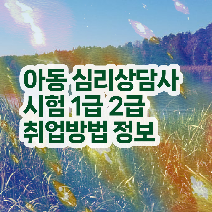  상담심리사 2급 면접 , 심리상담사 자격증 1달 만에 합격한 후기 및 취업정보