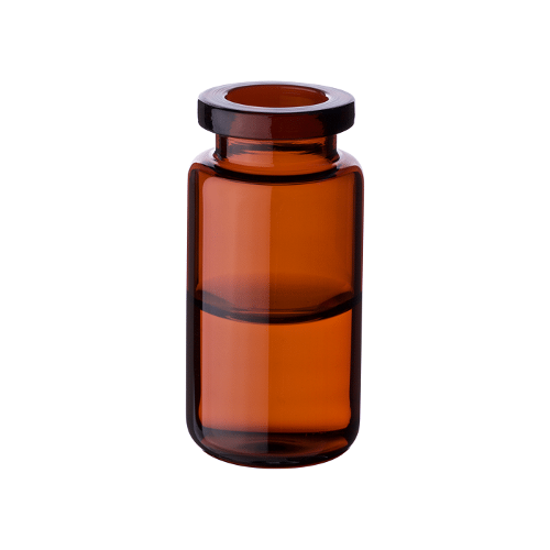  [유리초자] 10 ml 엠버 크림프 바이알 (평바닥) 10 ml Amber Crimp Vial (Flat Base)