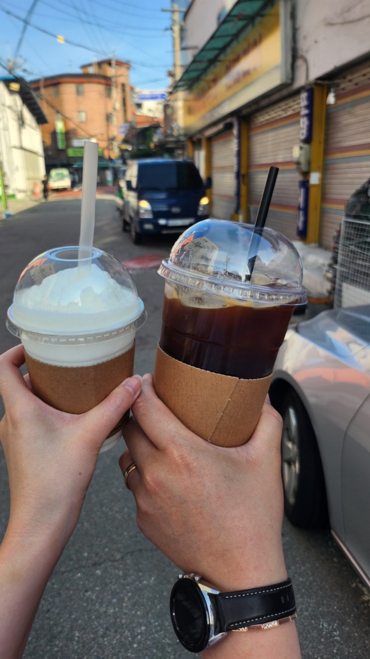  신림 디저트 카페 커피플래닛 : 가성비 커피 아메리카노 1L, 코코넛스무디, 에그타르트