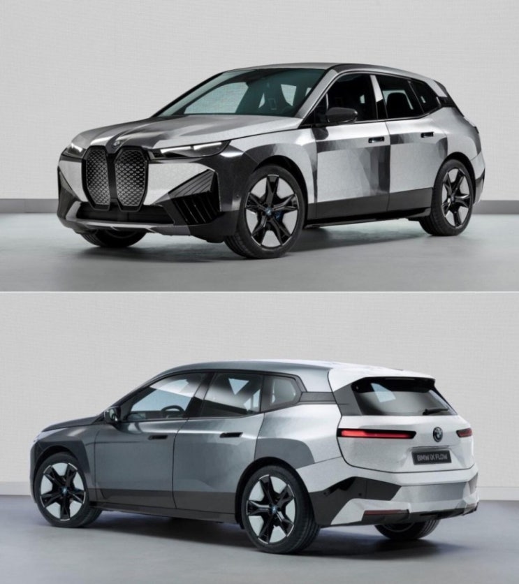  BMW IX 플로우 흑백 카멜레온 전기차 리뷰