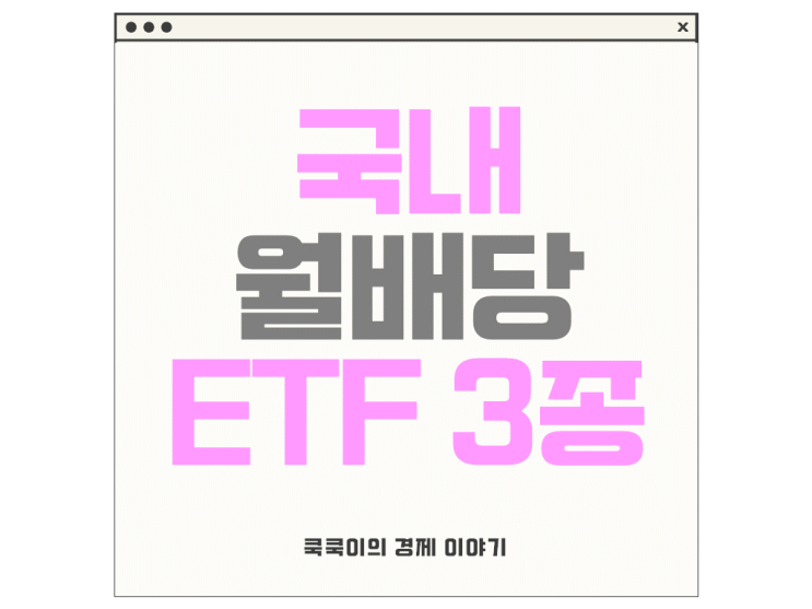  국내 월배당 ETF 투자 3종 추천(TIGER 미래에셋자산운용)