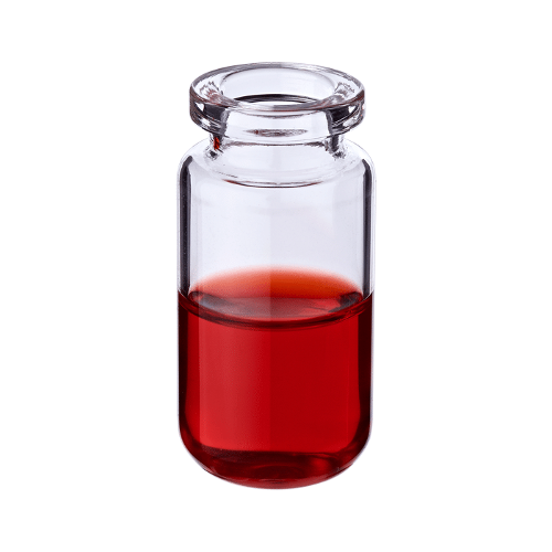  [유리초자] 10 ml 투명 크림프 바이알 (둥근 바닥) 10 ml Clear Crimp Vial (Rounded Base)