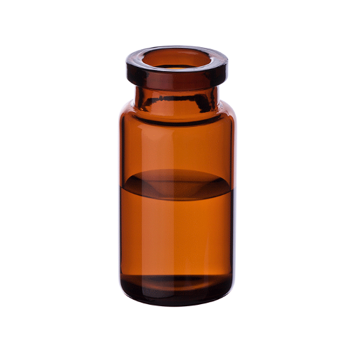  [유리초자] 10 ml 엠버 크림프 바이알 (평바닥) 10 ml Amber Crimp Vial (Flat Base)