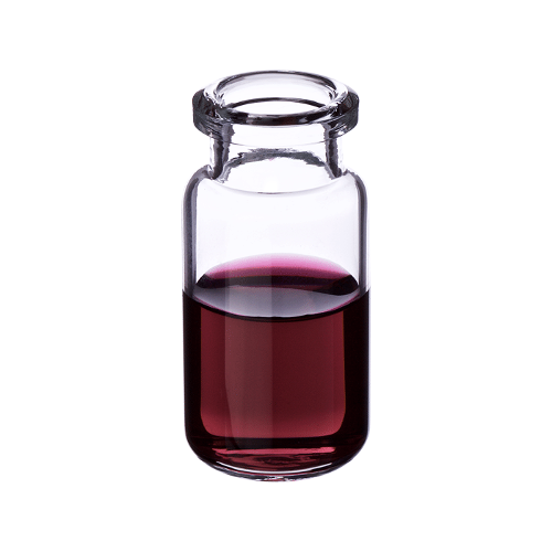  [유리초자] 10 ml 투명 크림프 바이알 (둥근 바닥) 10 ml Clear Crimp Vial (Rounded Base)