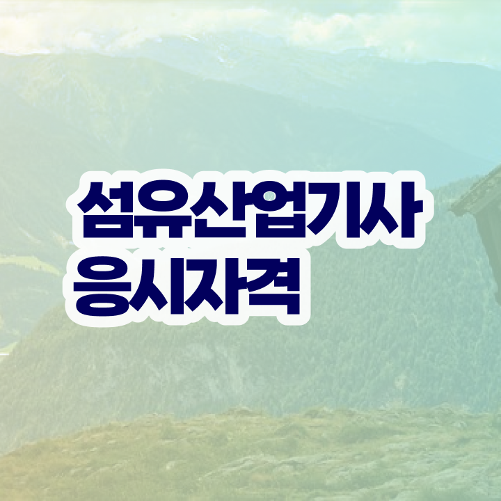  섬유산업기사 취득자격 인강만 듣고 빠르게 준비한 과정