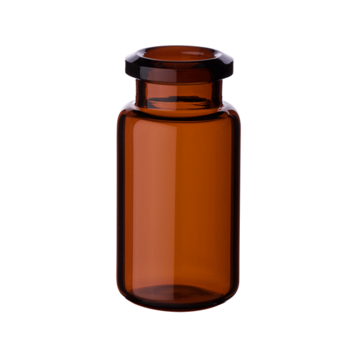  [유리초자] 10 ml 엠버 크림프 바이알 (둥근 바닥) 10 ml Amber Crimp Vial (Rounded Base)