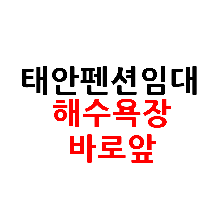  해수욕장 바로앞 충남 태안 애견 펜션 임대